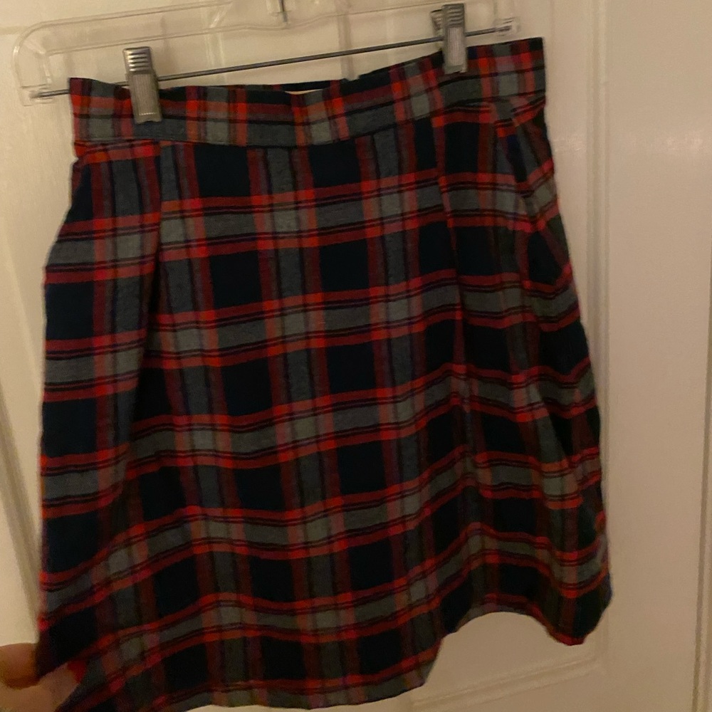 KJP classic Darling plaid wool mini skirt with pockets